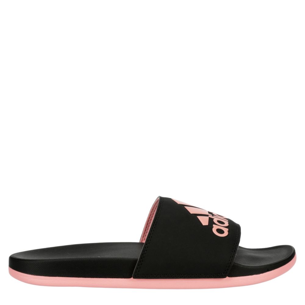 nike benassi slides women's black and rose gold