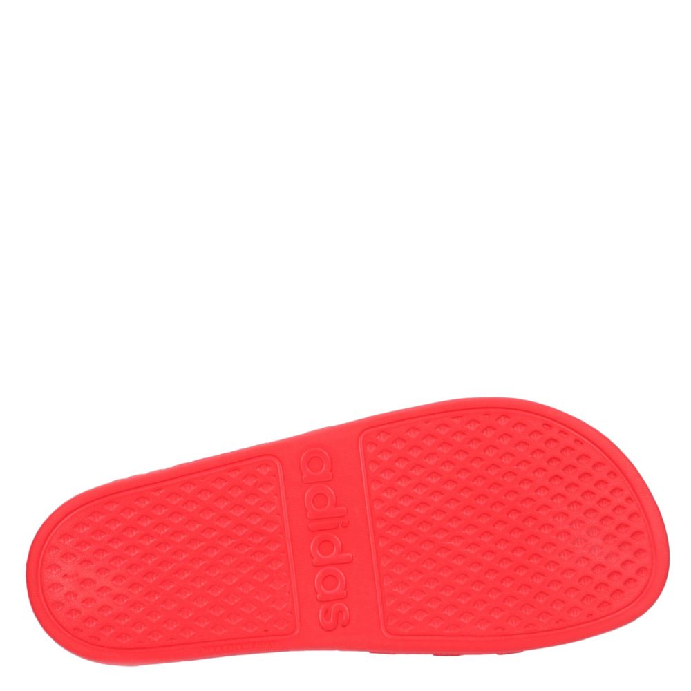 red adidas slippers