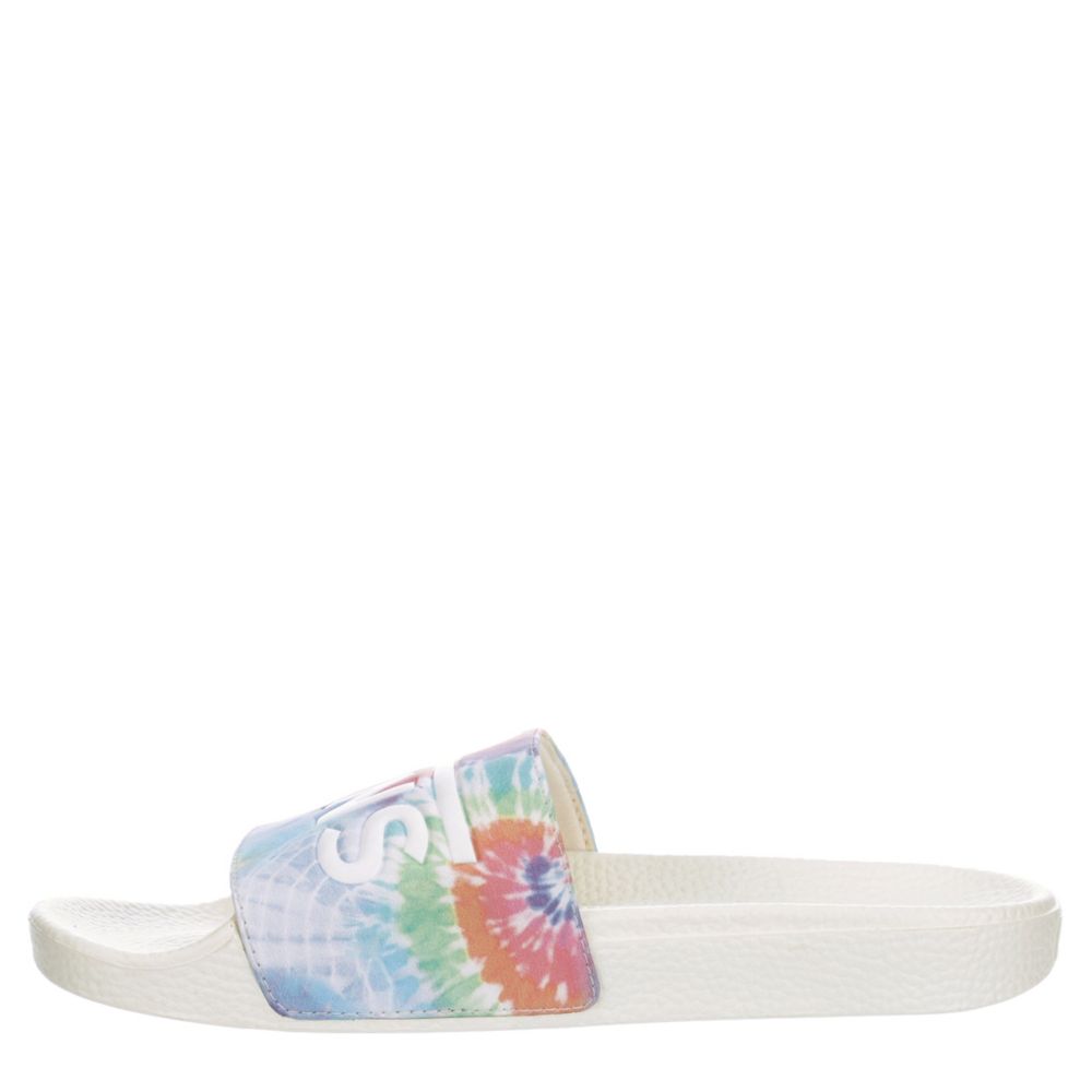 tie dye vans slides