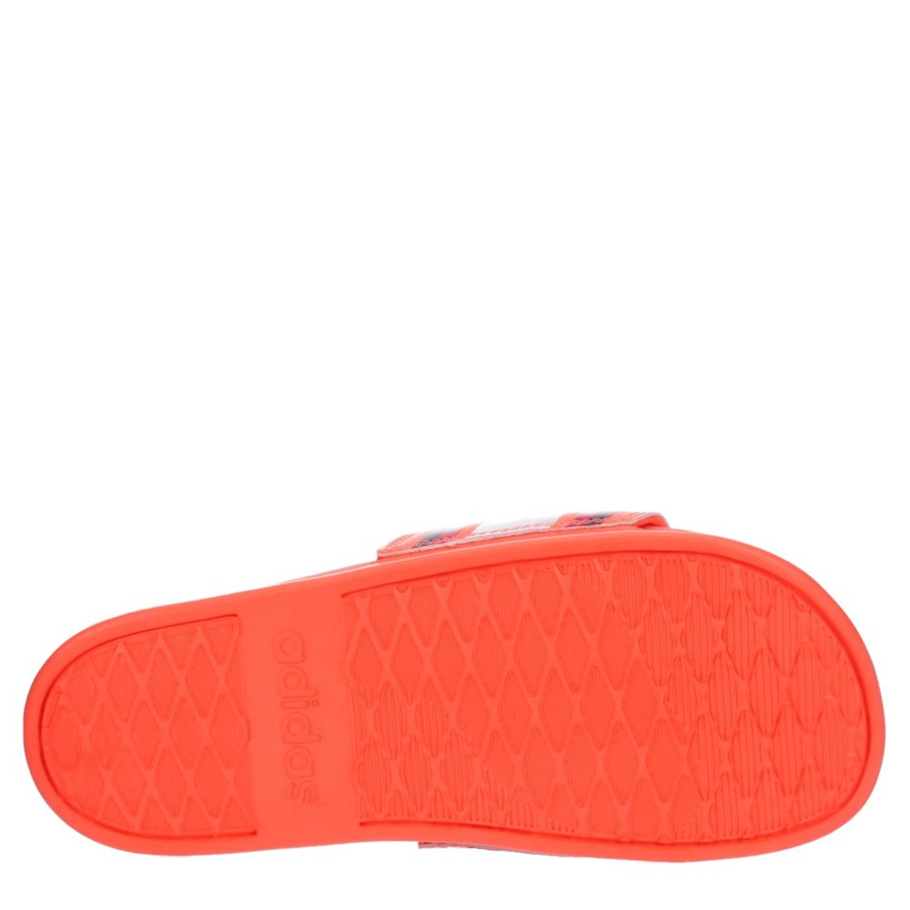 adidas red slides womens