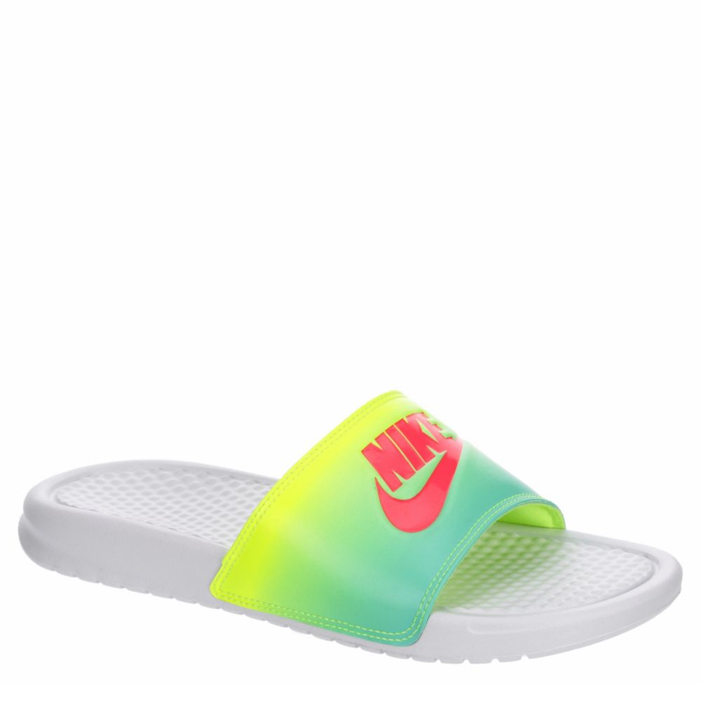 nike slides lime green