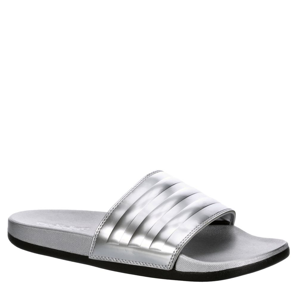 Silver Adidas Womens Adilette Comfort Slide Sandal Sandals Rack Room Shoes