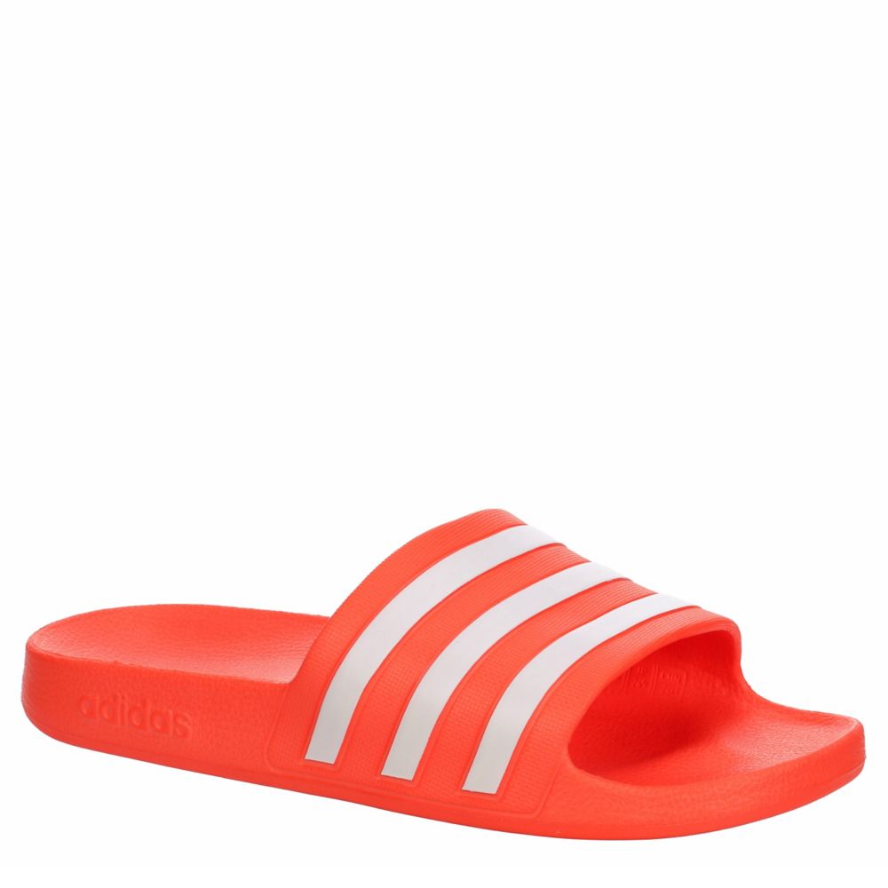 womens red adidas slides