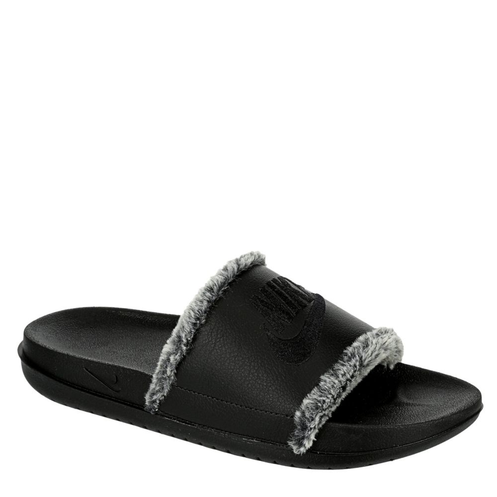 nike fur slides women's