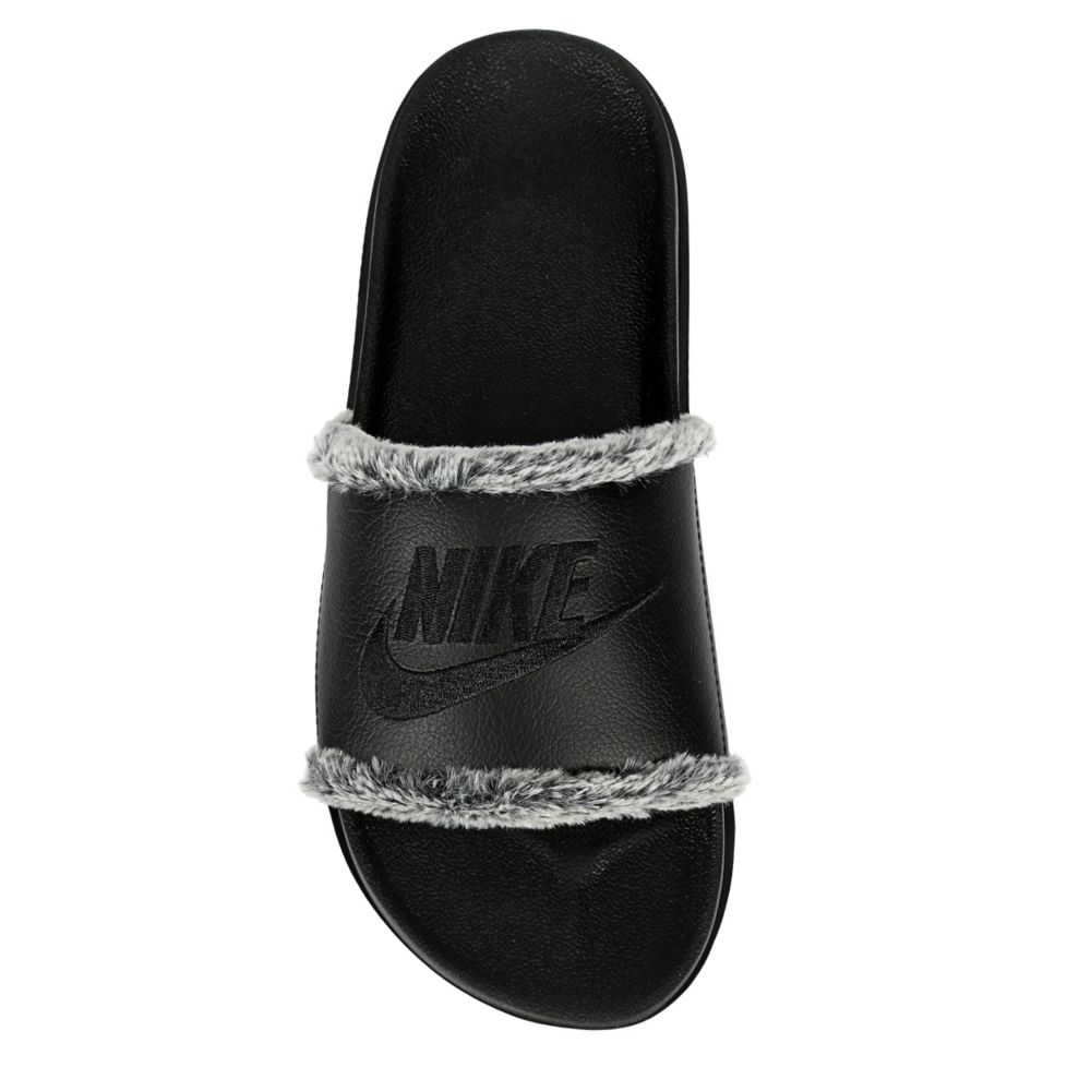 furry nike slides