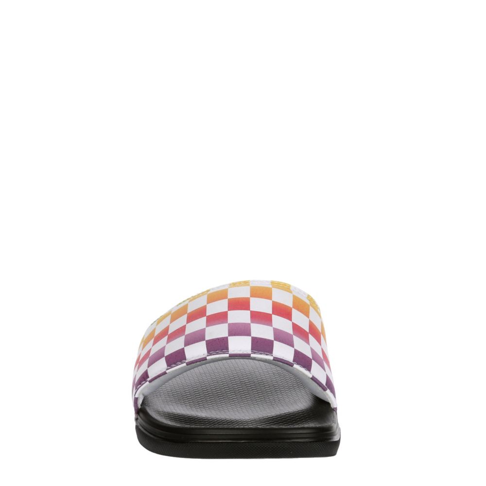 rainbow chex vans womens