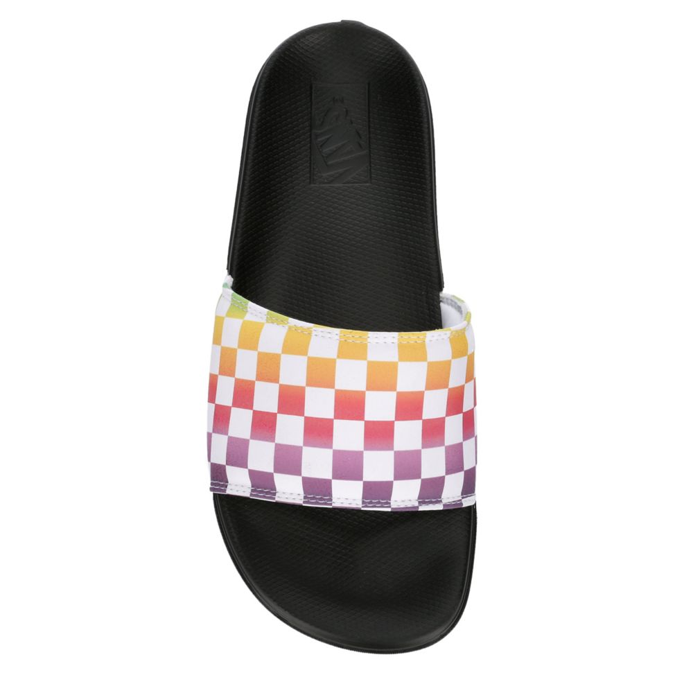 rainbow chex vans womens