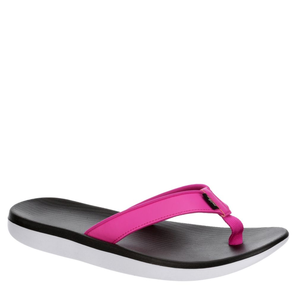 womens pink nike flip flops