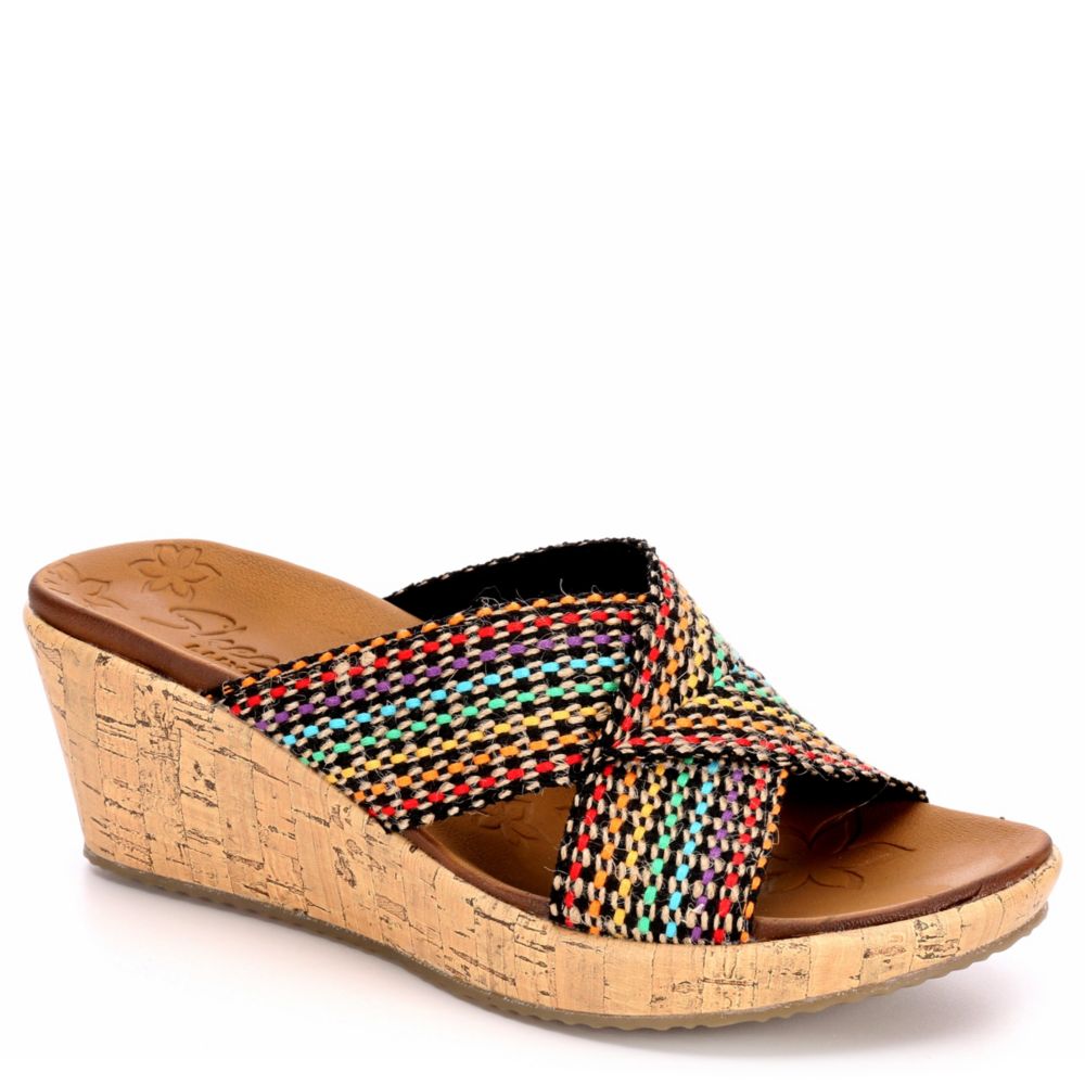 skechers cali women's beverlee wedge sandal