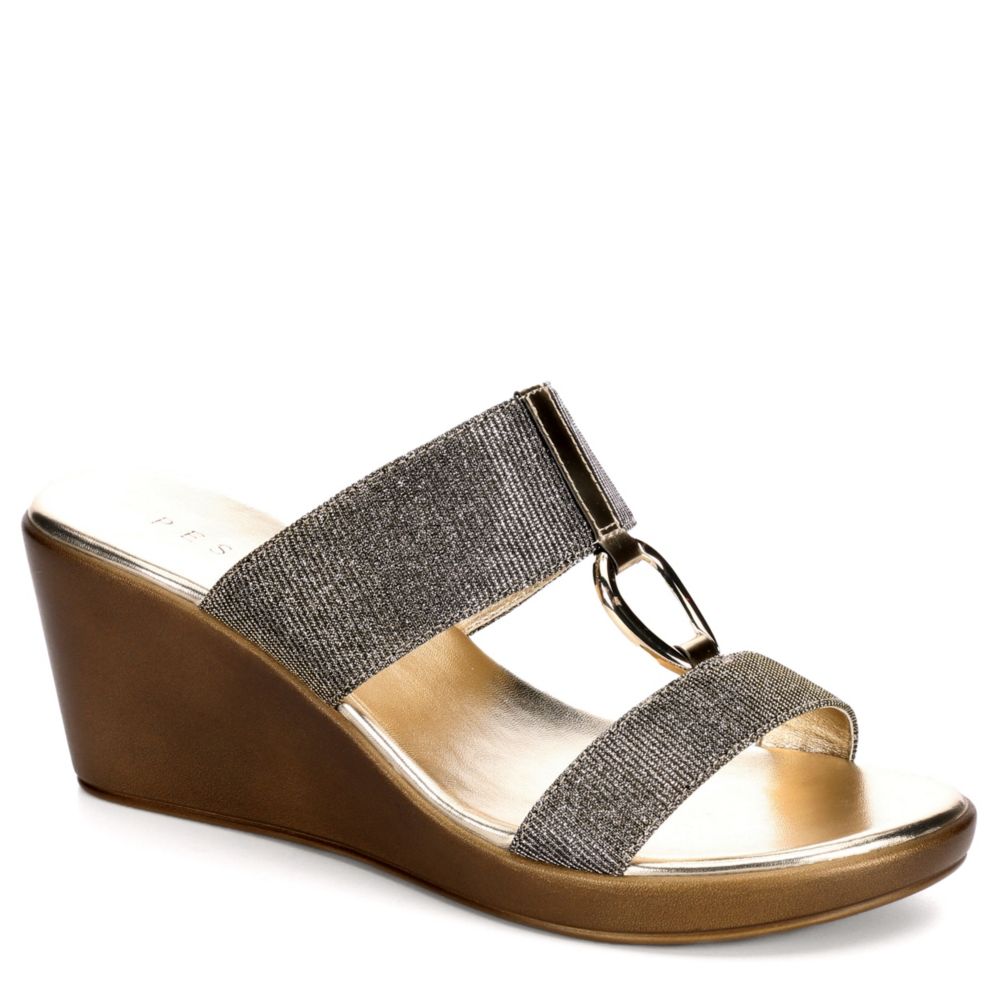 wedge sandals silver