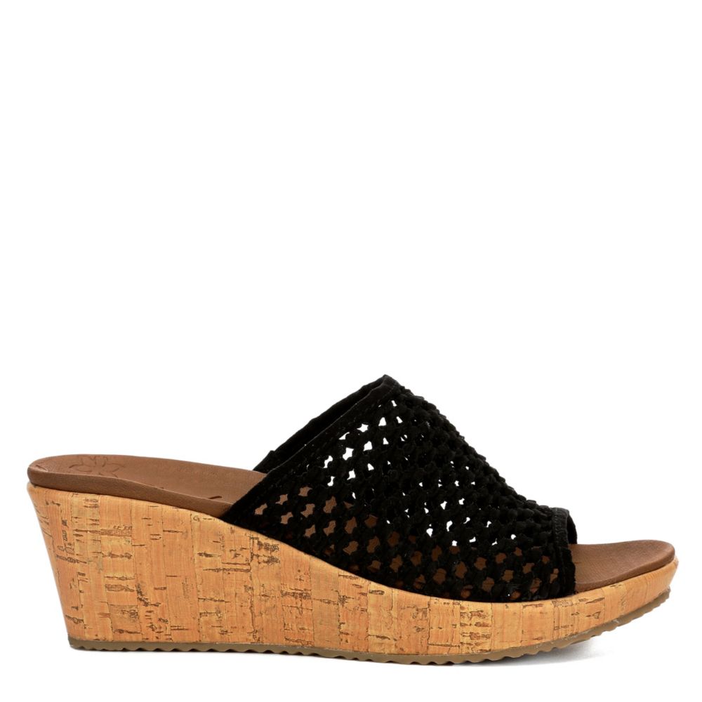 skechers women's slide wedge sandal