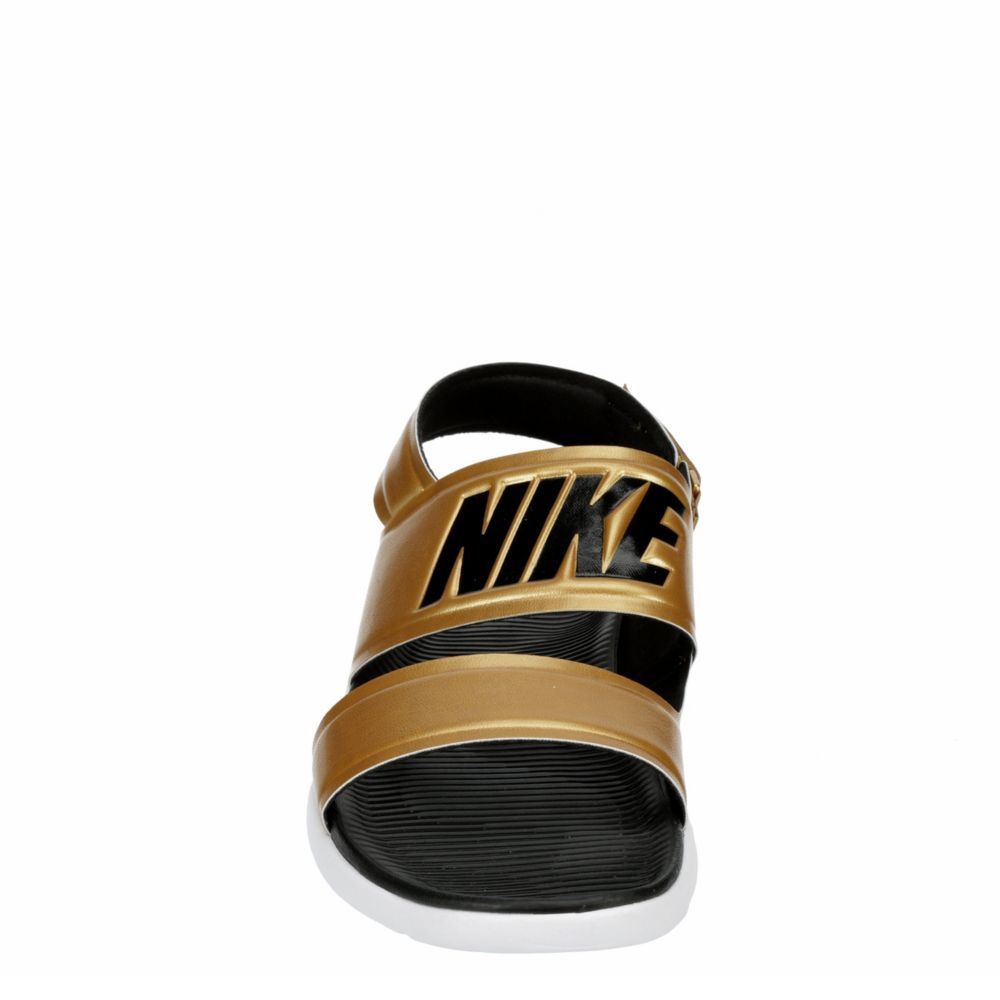 gold nike tanjun sandals