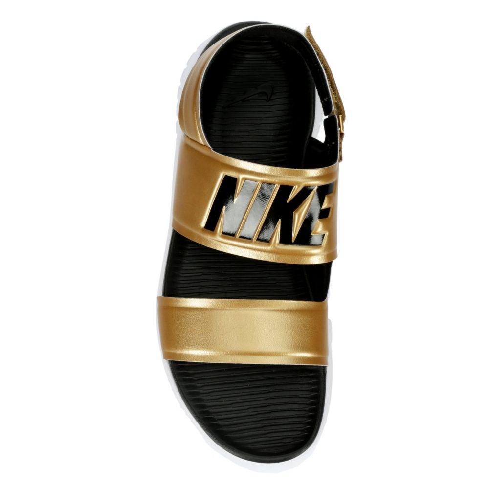 gold nike tanjun sandals