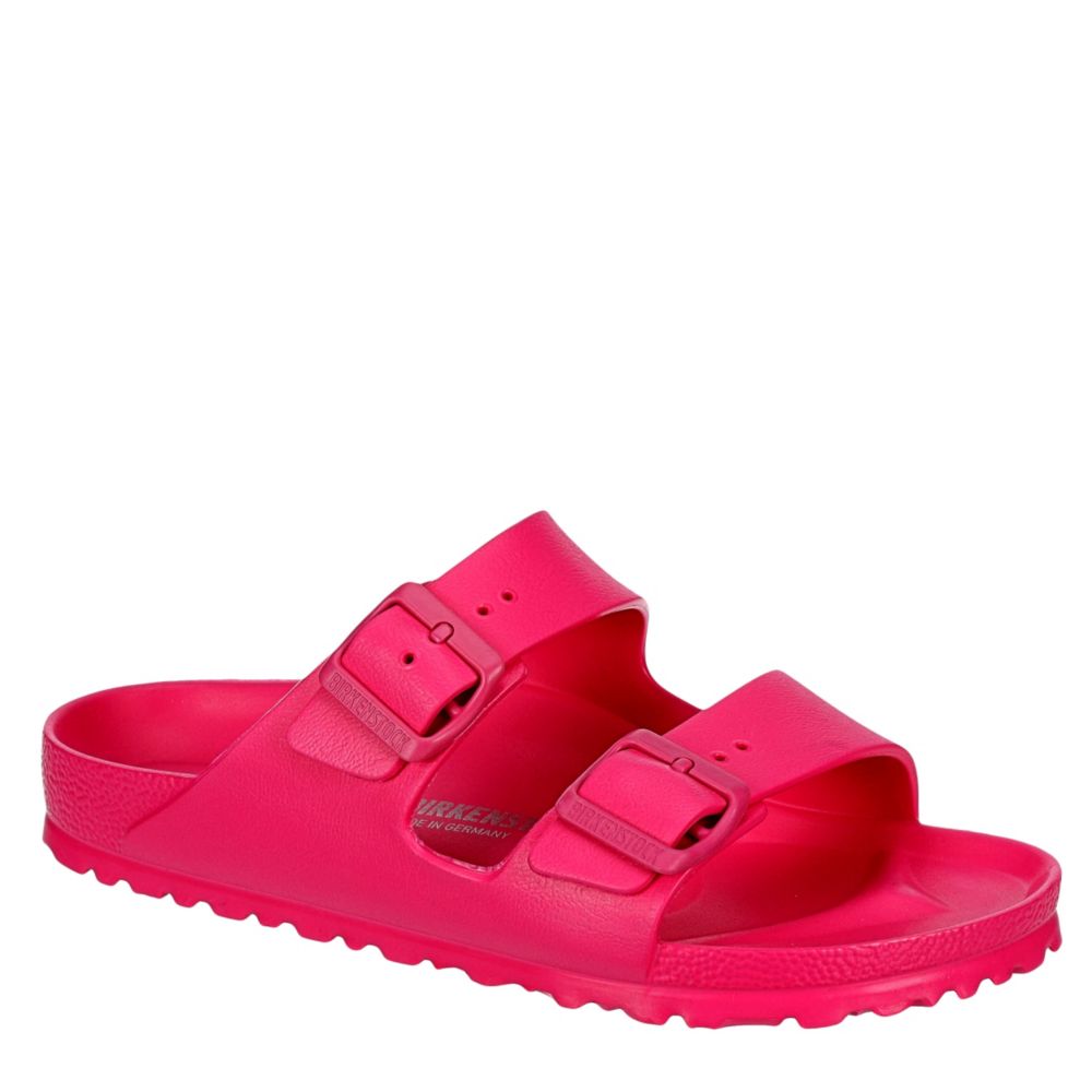 Pink Birkenstock Womens Arizona Essentials Slide Sandal | Sandals Rack
