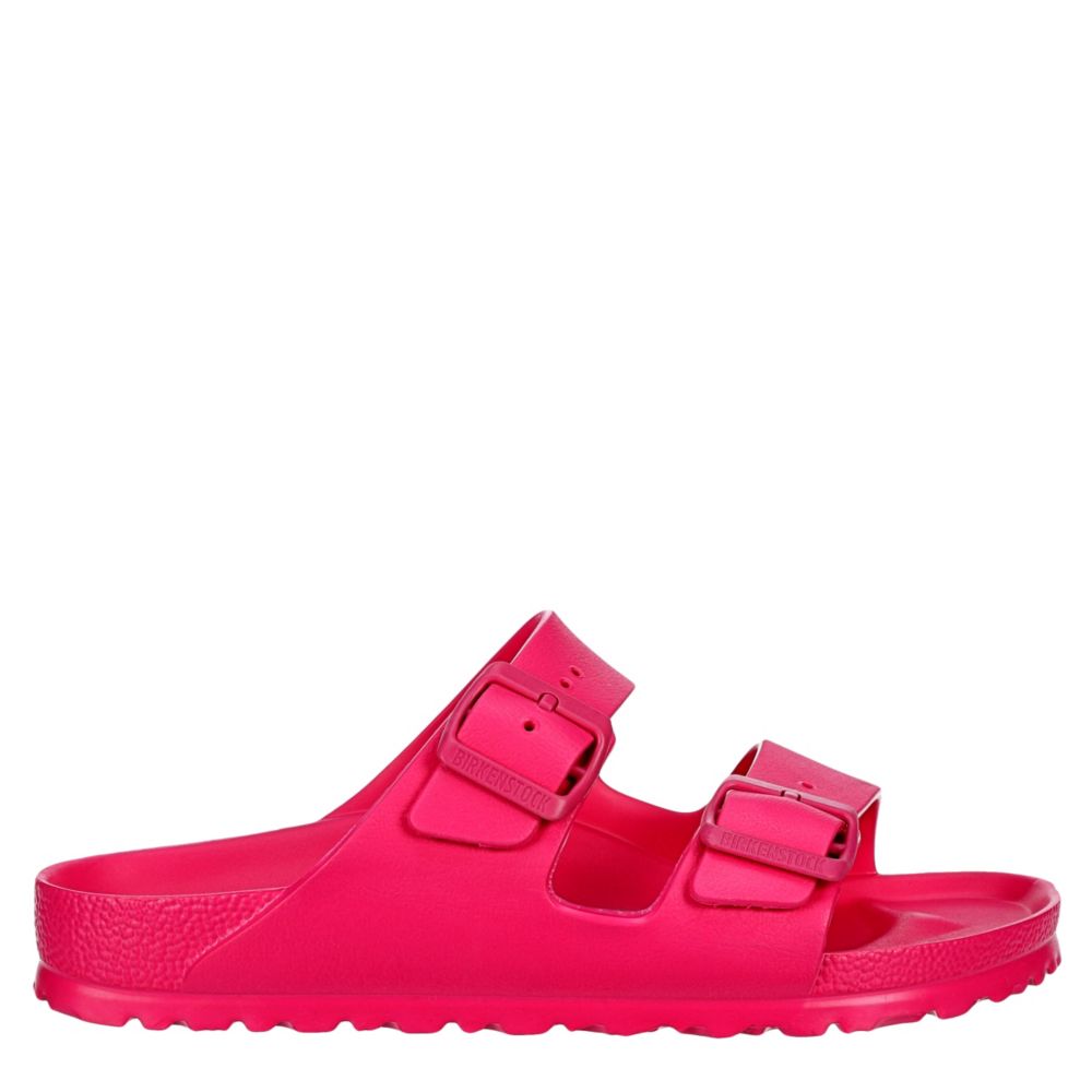 pink and white birkenstocks