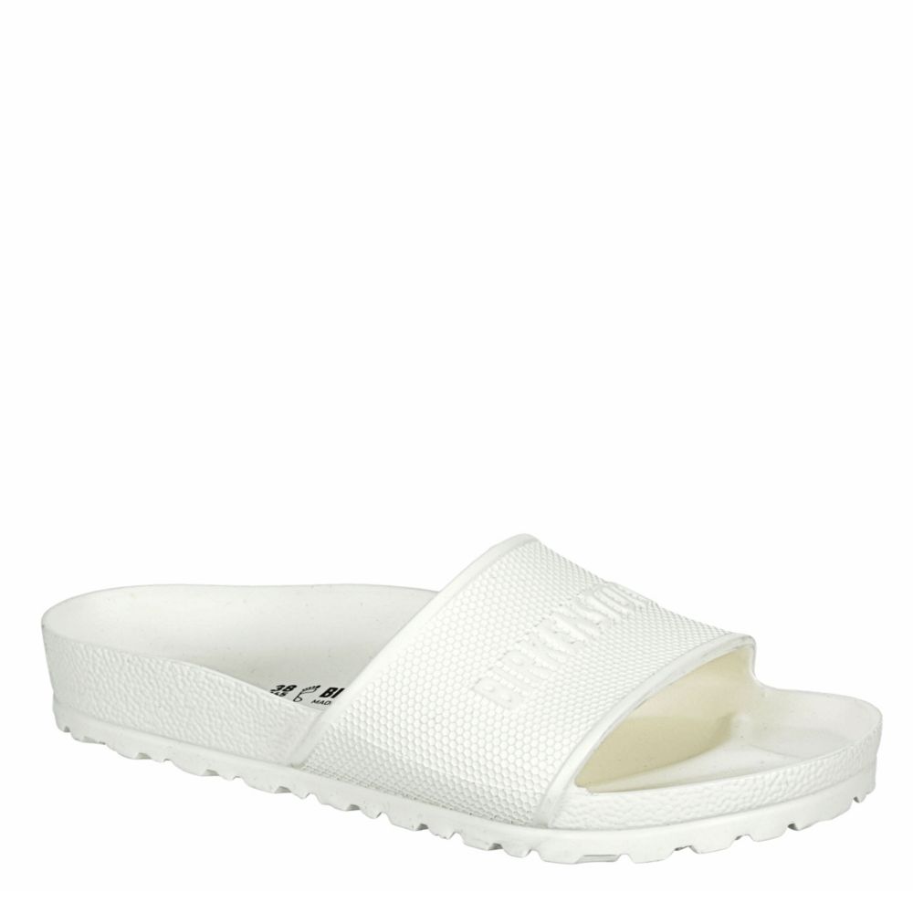 womens white slip on sandals