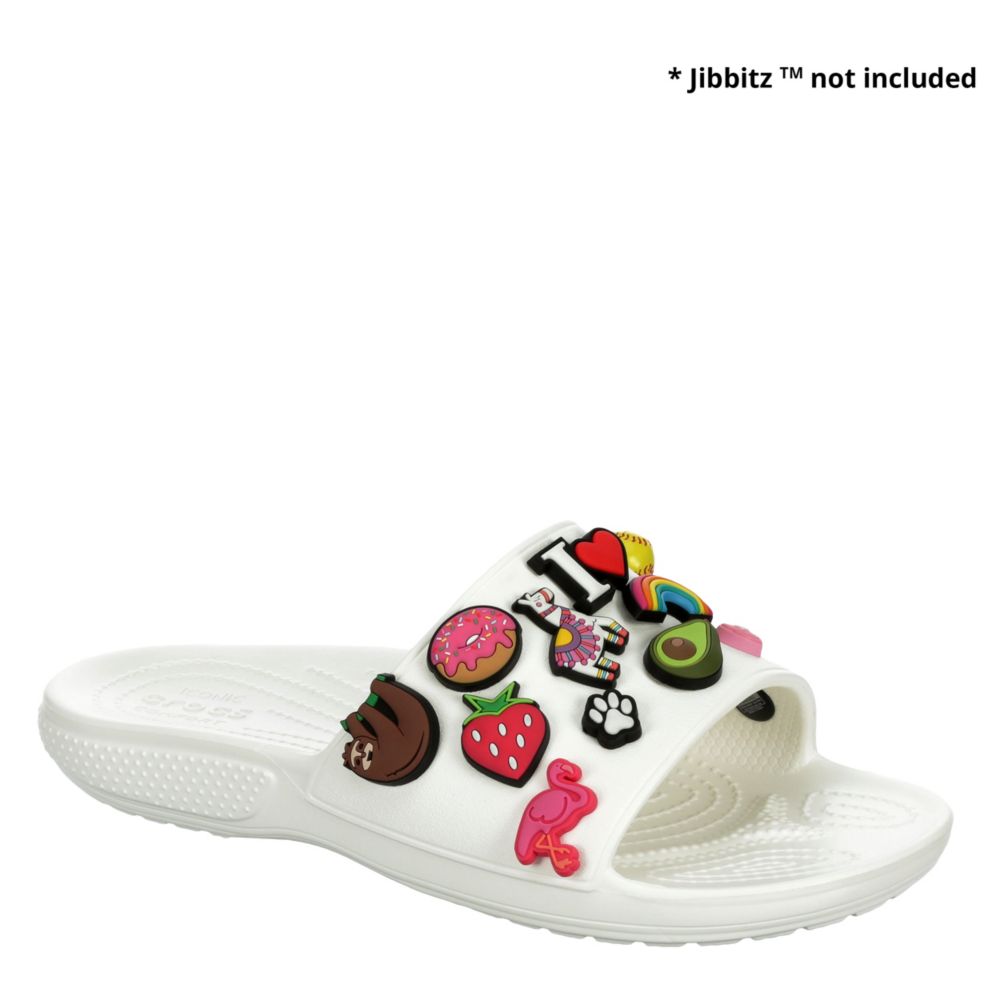 White Crocs Womens Classic Slide Sandal 