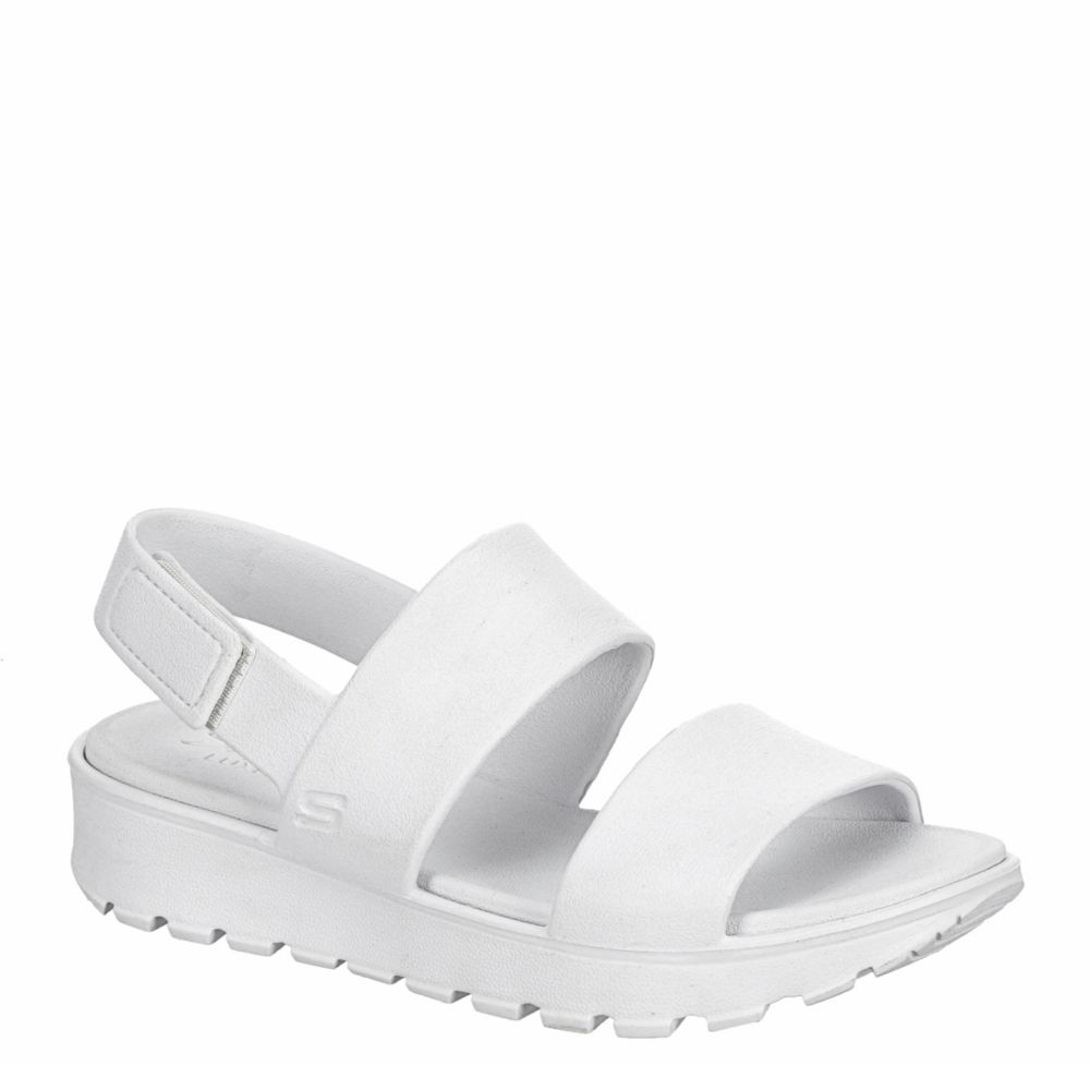womens white skechers sandals 