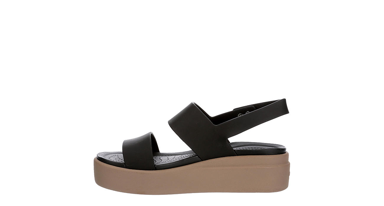 Black Crocs Womens Brooklyn Platform Wedge Sandal | Sandals | Rack Room ...