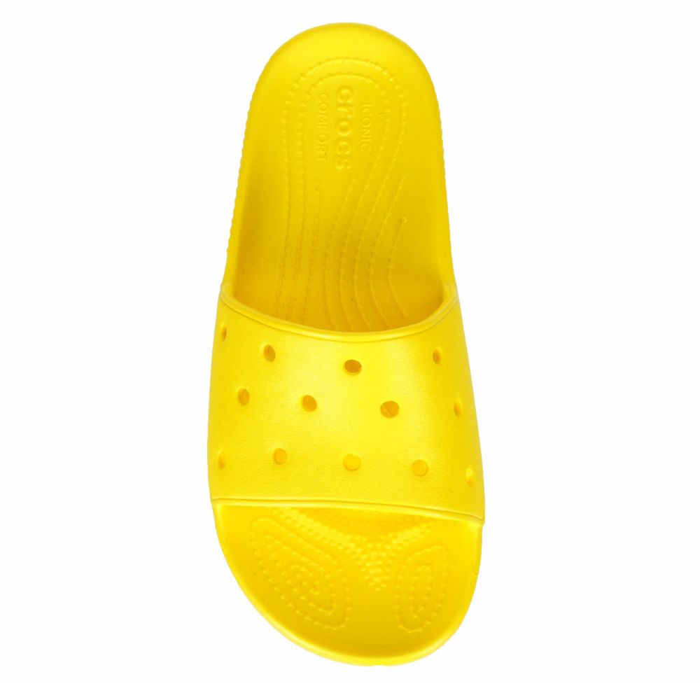 croc slides yellow
