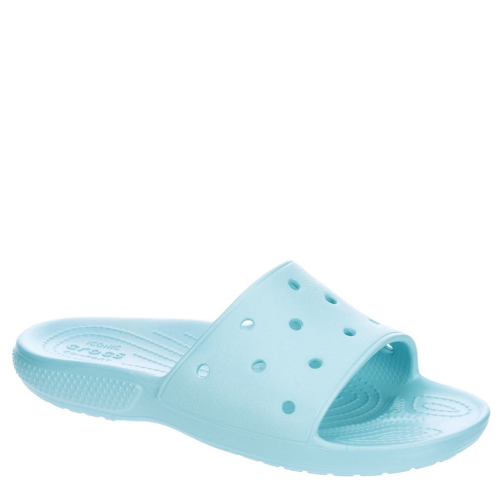 crocs slides blue