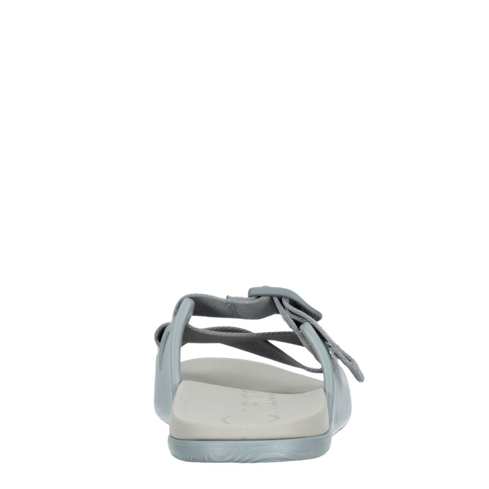 grey chaco slides
