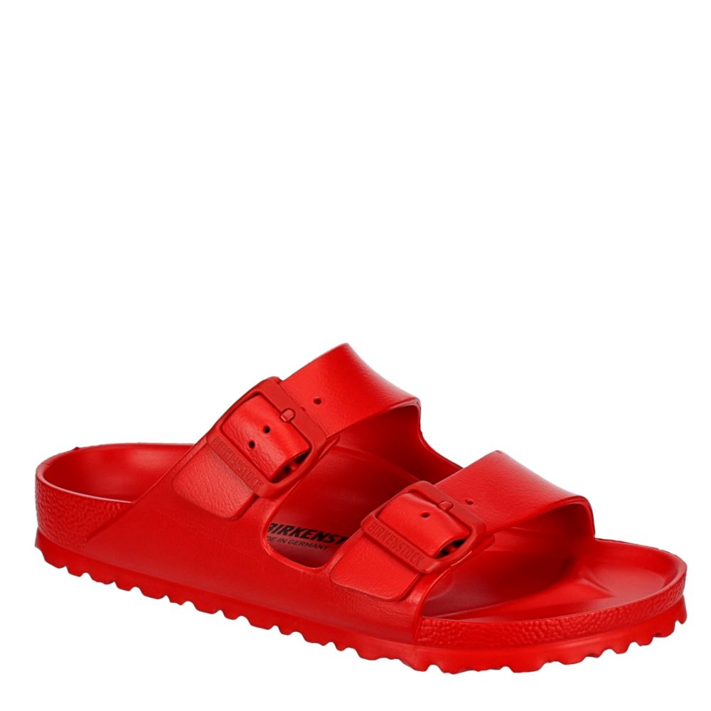 red birkenstock shoes