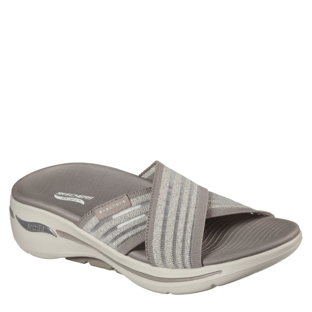 Taupe Skechers Womens Go Walk - Arch 