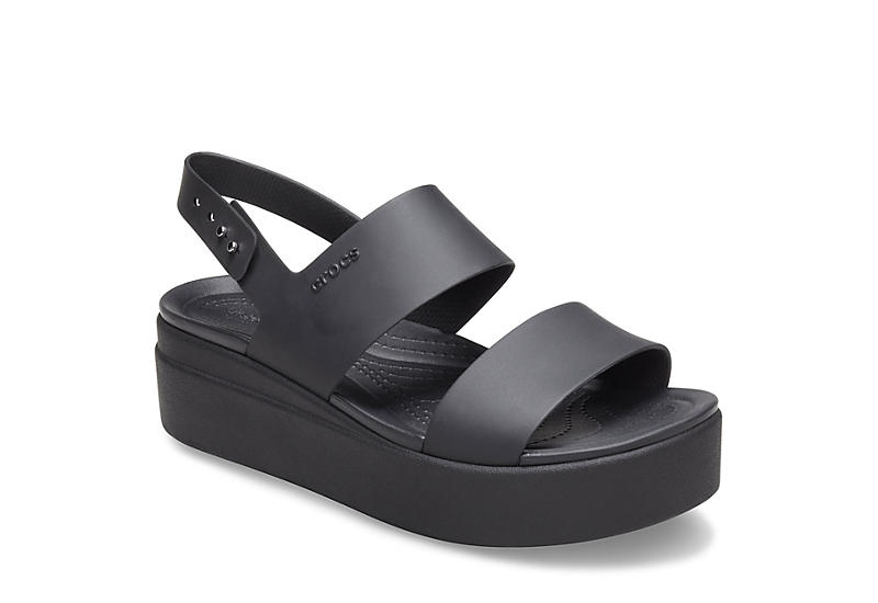 Horizontal The beach Rest Black Crocs Womens Brooklyn Platform Wedge Sandal | Flatforms | Rack Room  Shoes