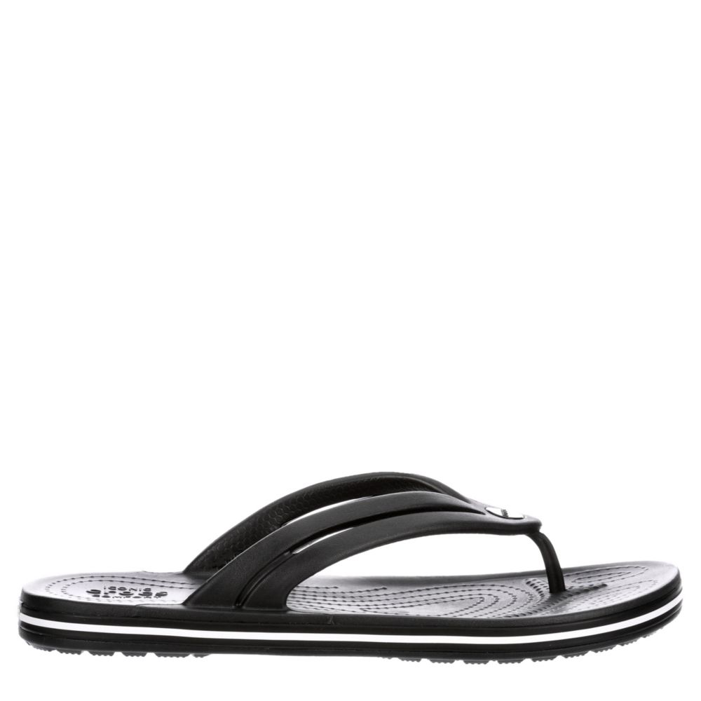 black cloth flip flops