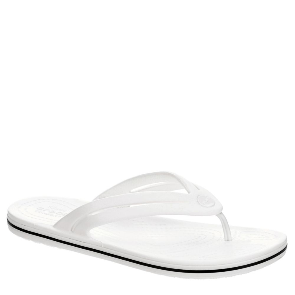 women's white croc sandals