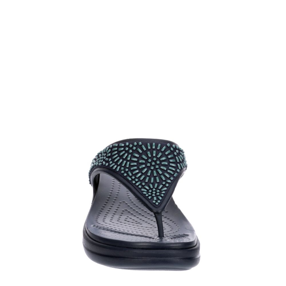 navy diamante sandals