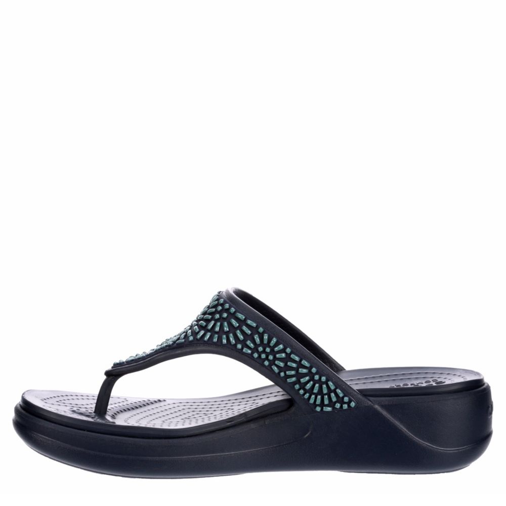 crocs wedge flip flops