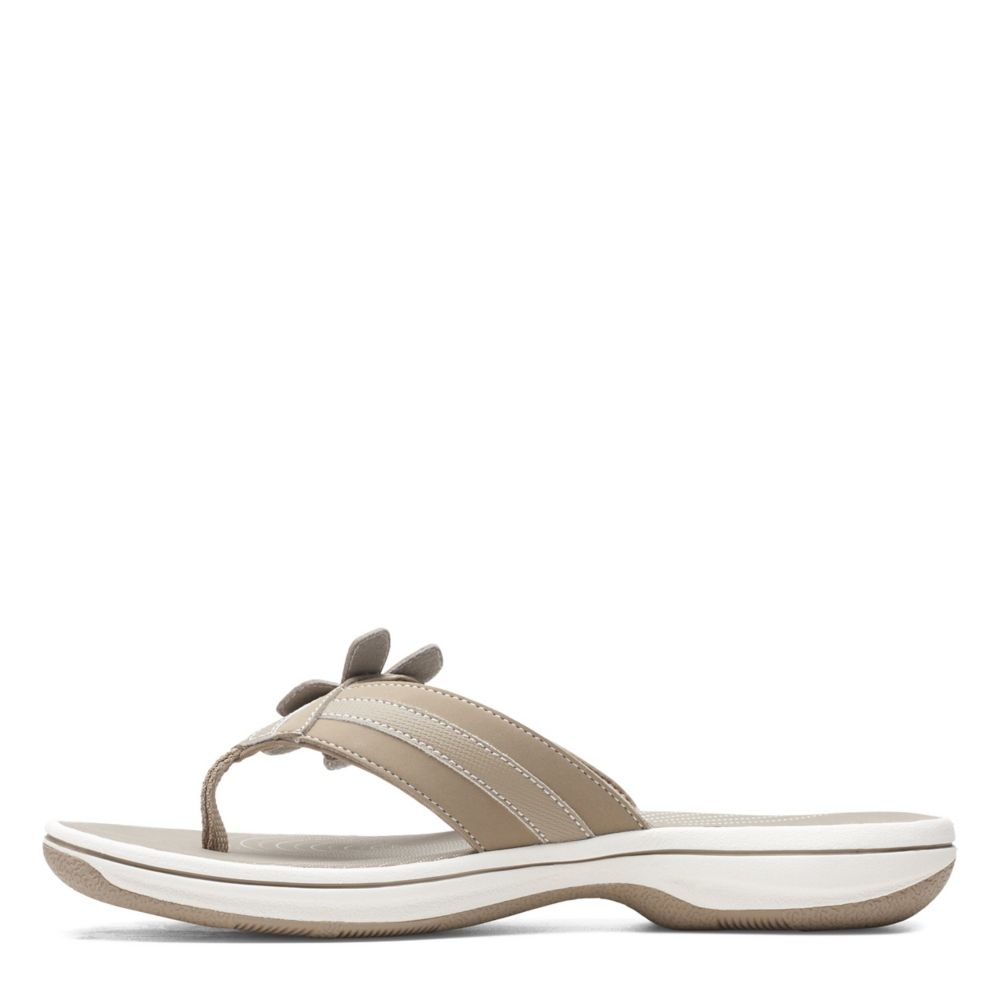 Taupe Clarks Womens Brinkley Flora Flip Flop Sandal | Sandals | Rack ...