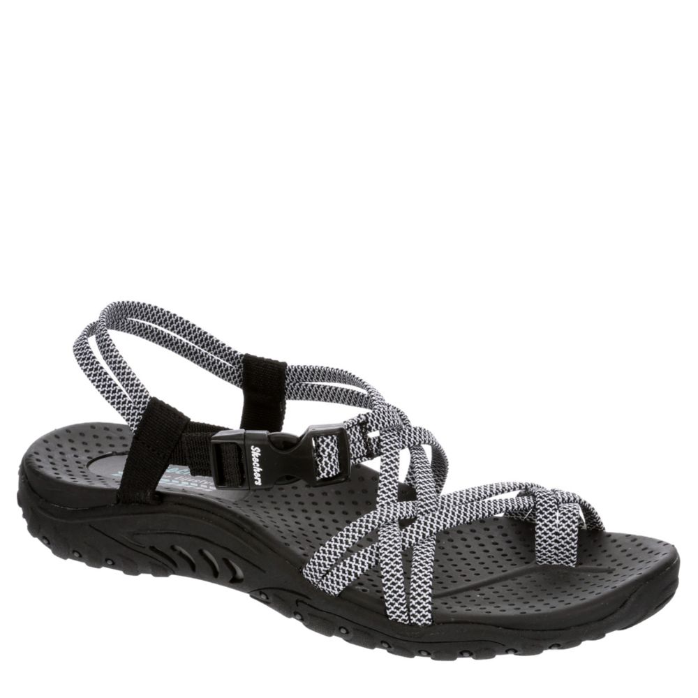 skechers womens black sandals