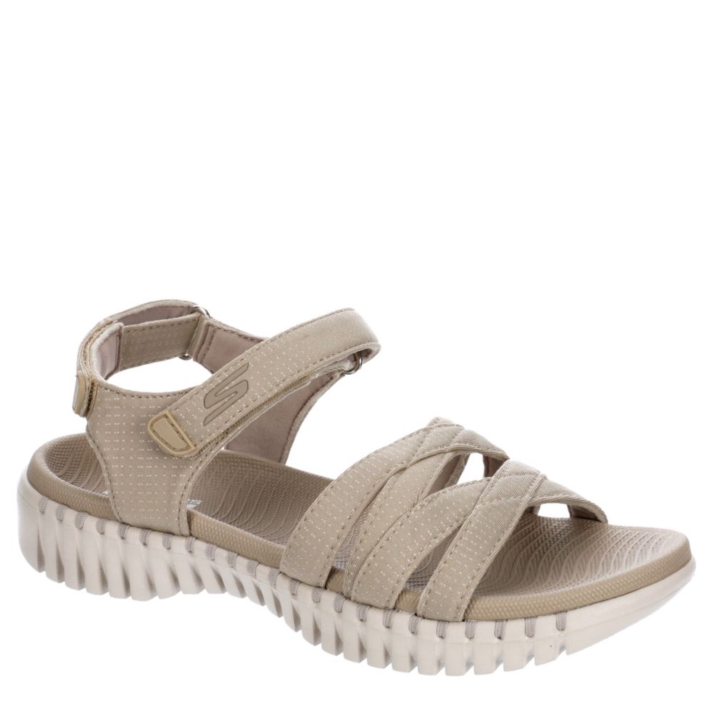 Taupe Skechers Womens Go Walk Outdoor Sandal Sandals | Rack Shoes