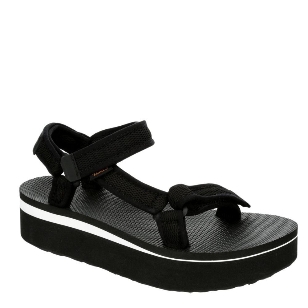 teva platform sandals black