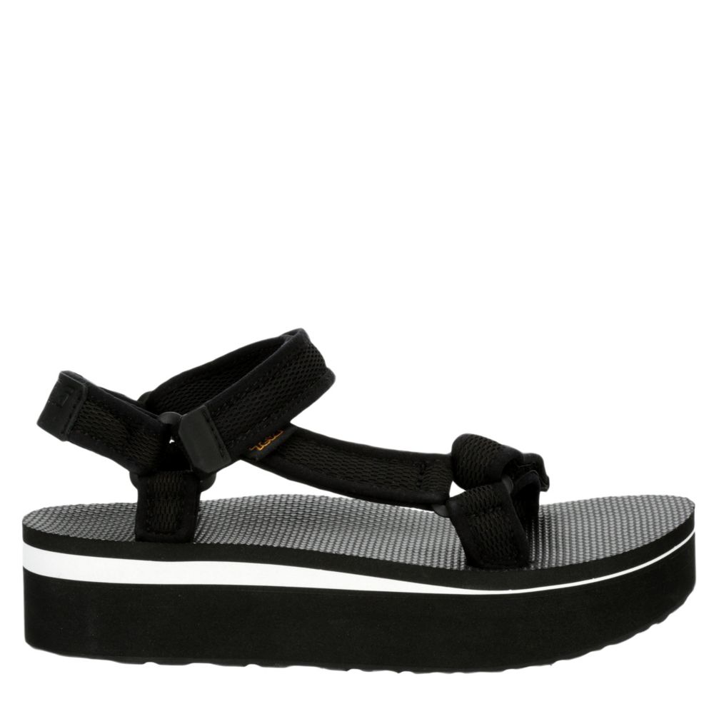 teva sandals black and white