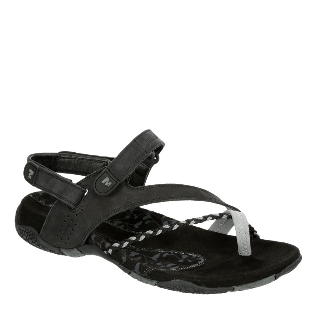 black outdoor sandals