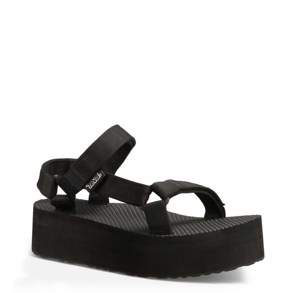 black tevas platform