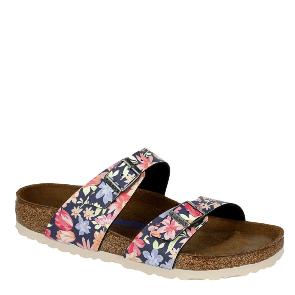 floral birkenstock clogs