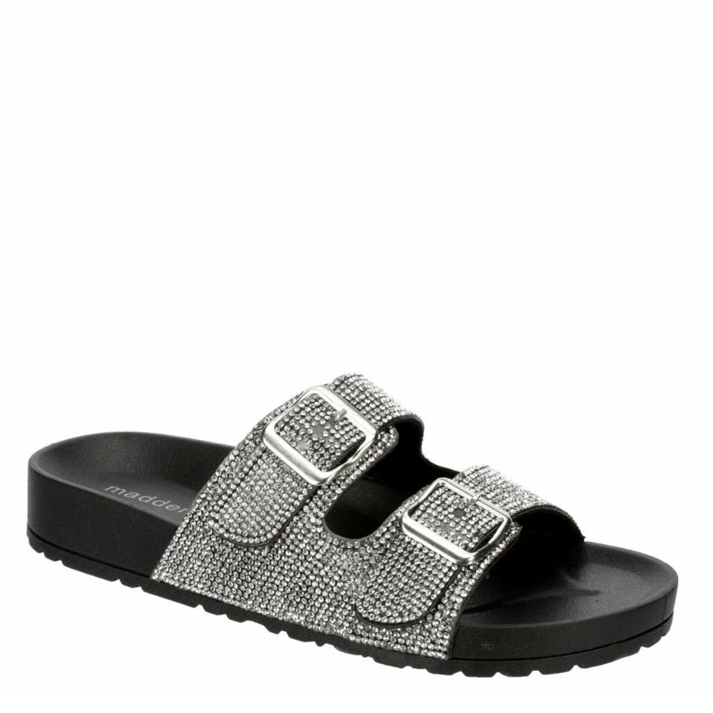 madden girl rhinestone slides