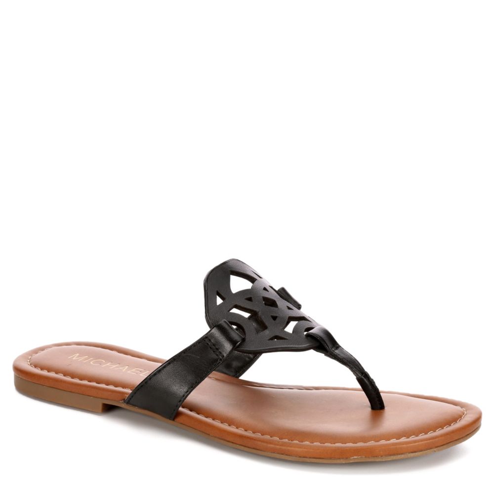 Black Michael By Michael Shannon Womens Ariana Flip Flop Sandal ...