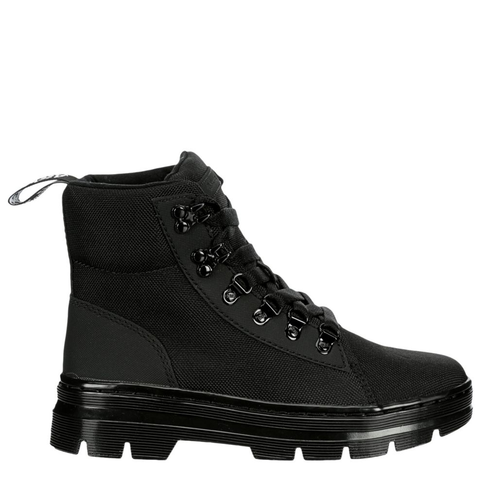 combs platform combat boot black