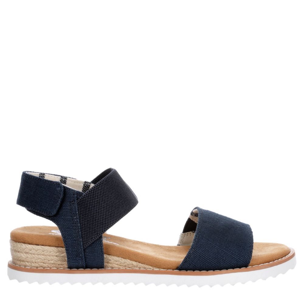 skechers navy wedge sandals