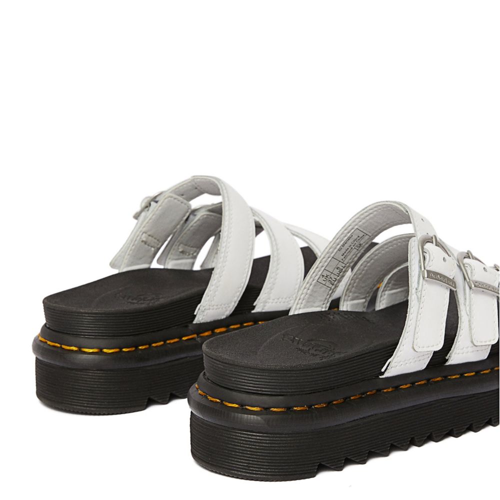 dr martens white blaire slide sandals