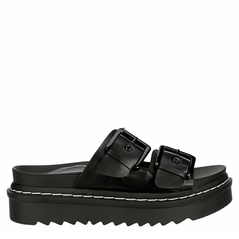 black flatform slides