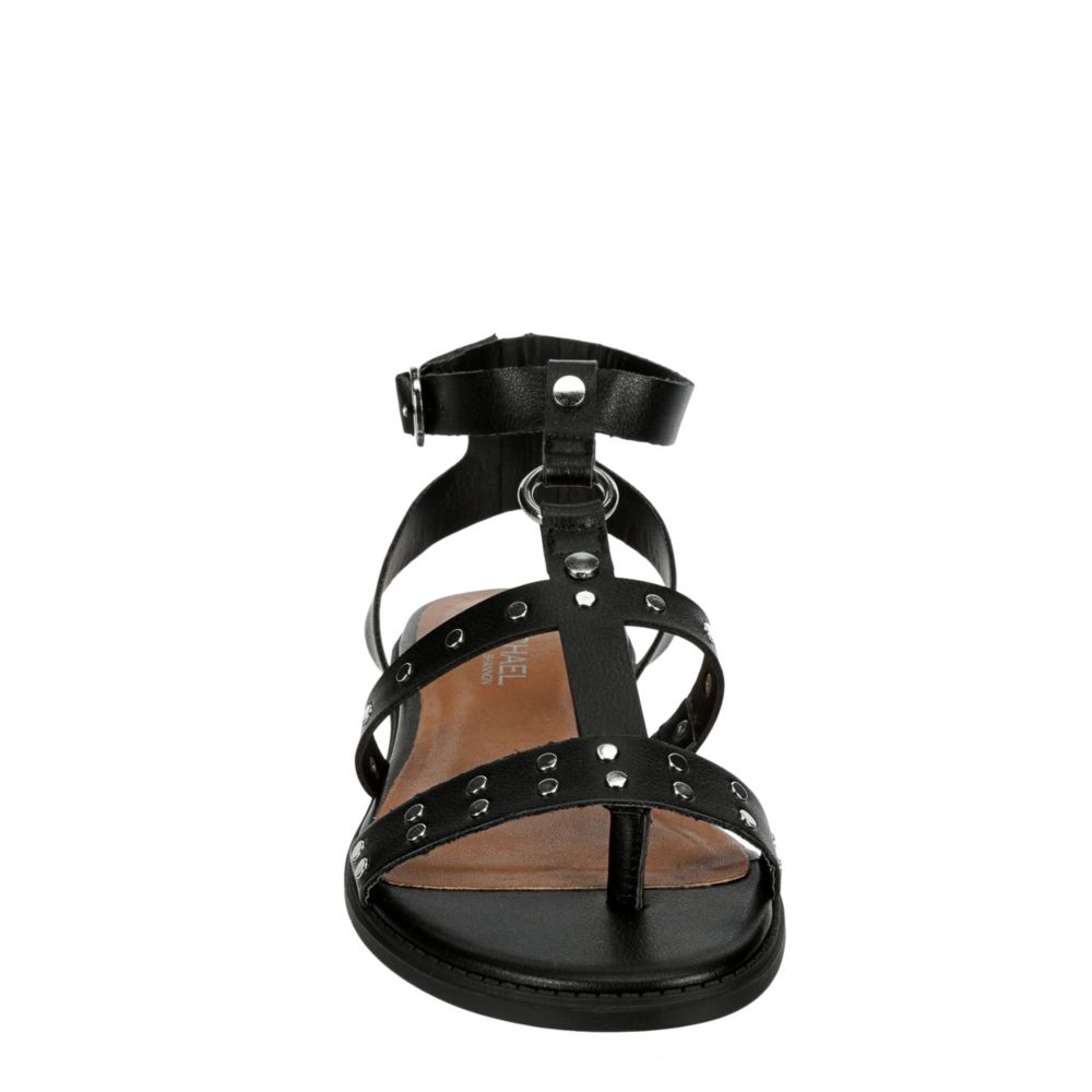 shannen black gladiator block heel sandals