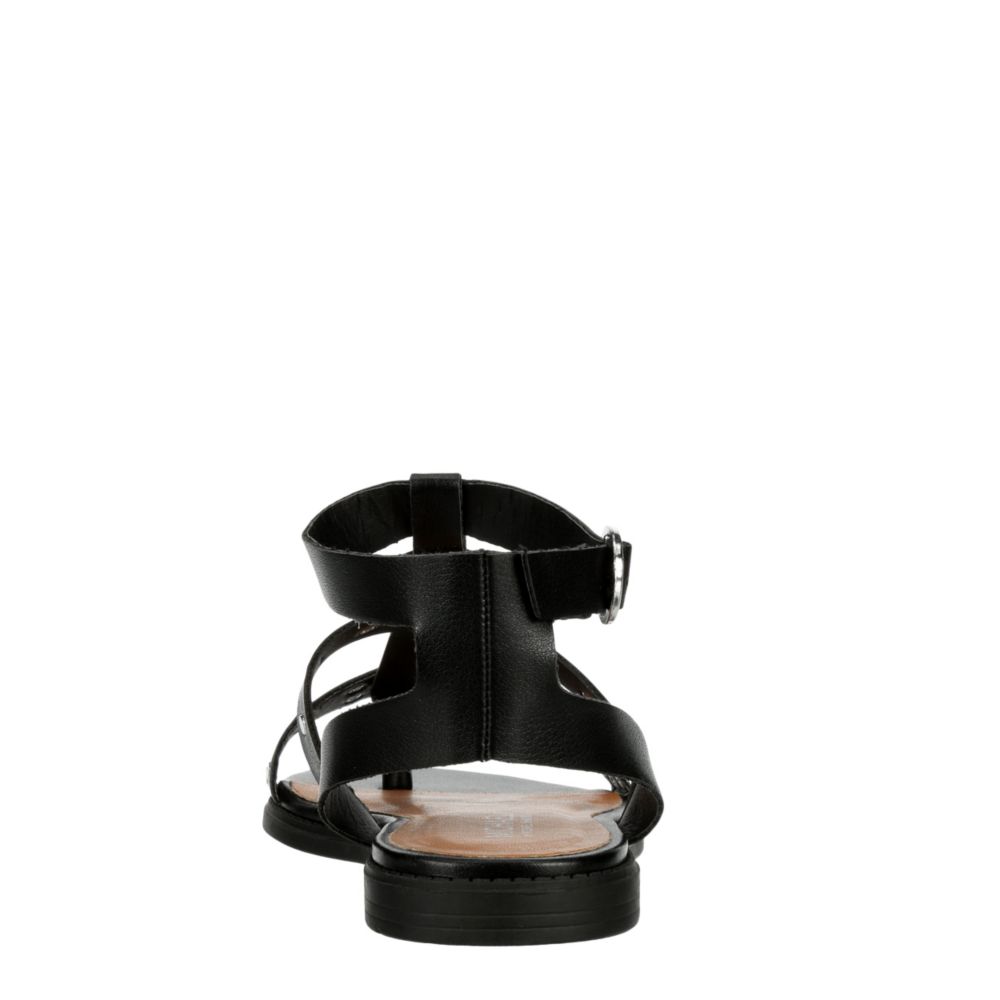 shannen black gladiator block heel sandals