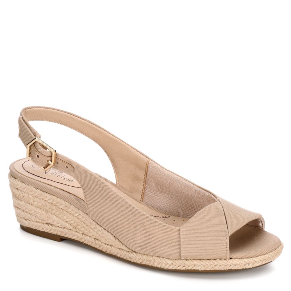 lifestride socialite women's wedge sandals